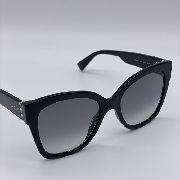 BRAND NEW GUCCI GG0459S 001 Black/Gold/Grey Women Sunglasses - Picture 1 of 13
